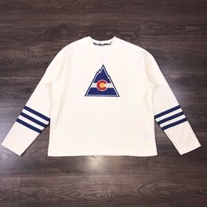 Adidas NHL Colorado Rockies Men’s Ice Hockey Sports Team Crewneck Jersey NEW